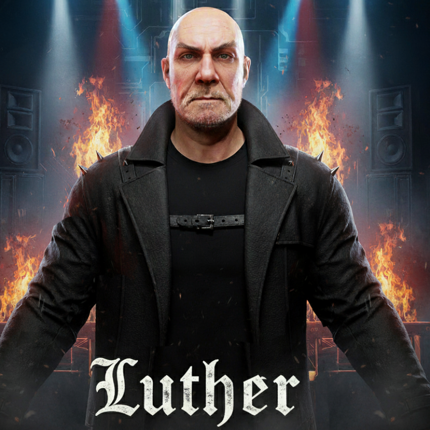 Luther – Künstlerporträt mit Bühnenlicht und Flammen